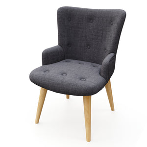 Sessel mit Hocker NEVIO anthrazit