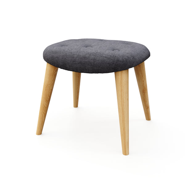 Sessel mit Hocker NEVIO anthrazit