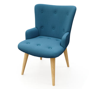 Sessel mit Hocker NEVIO blau