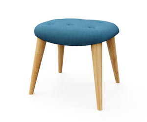 Sessel mit Hocker NEVIO blau