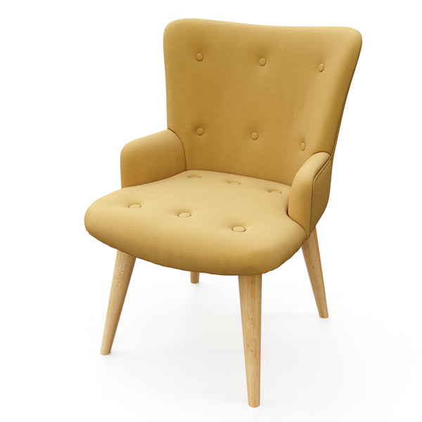 Sessel mit Hocker NEVIO gelb