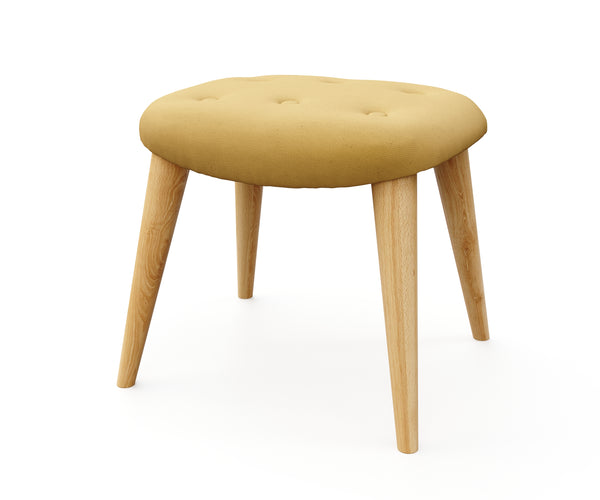 Sessel mit Hocker NEVIO gelb