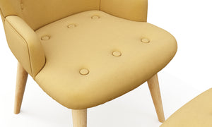 Sessel mit Hocker NEVIO gelb