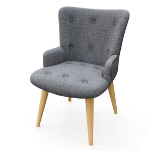 Sessel mit Hocker NEVIO grau