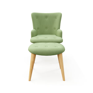 Sessel mit Hocker NEVIO mintgrün