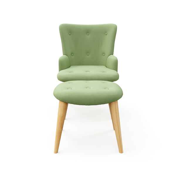 Sessel mit Hocker NEVIO mintgrün