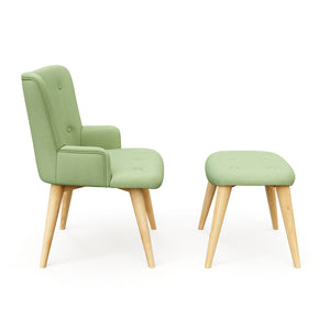 Sessel mit Hocker NEVIO mintgrün