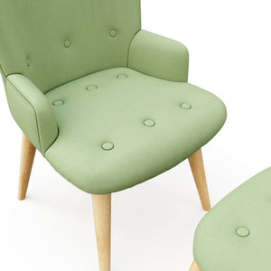 Sessel mit Hocker NEVIO mintgrün