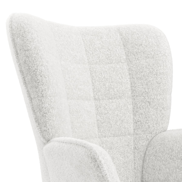 Sessel mit Hocker TEDDY weiss