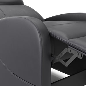 Sessel Leder LUCE mit Liegefunktion schwarz