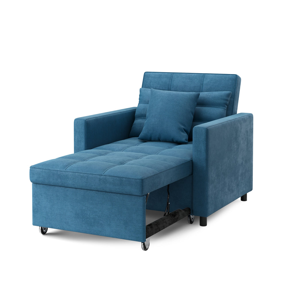 Poltrona LINO blu con funzione letto