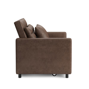 Sessel Leder mit Schlaffunktion LINO braun