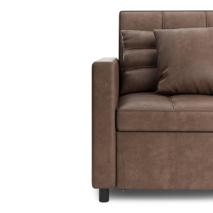 Sessel Leder mit Schlaffunktion LINO braun