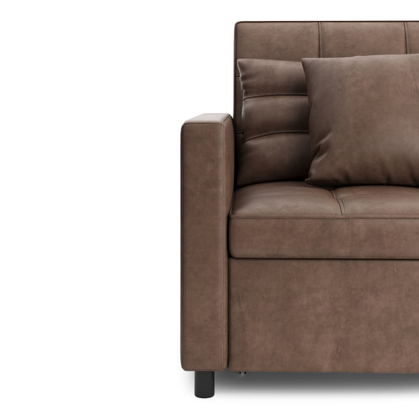 Sessel Leder mit Schlaffunktion LINO braun