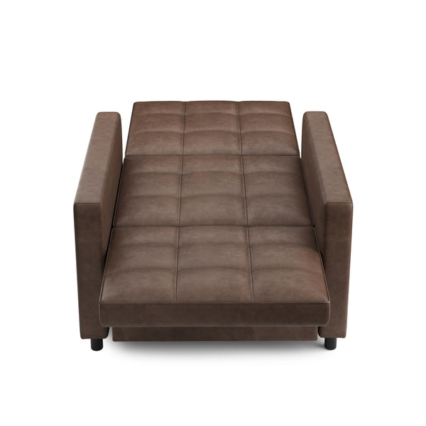 Sessel Leder mit Schlaffunktion LINO braun