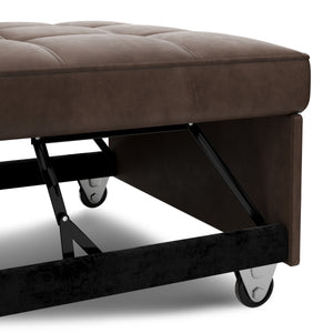 Sessel Leder mit Schlaffunktion LINO braun