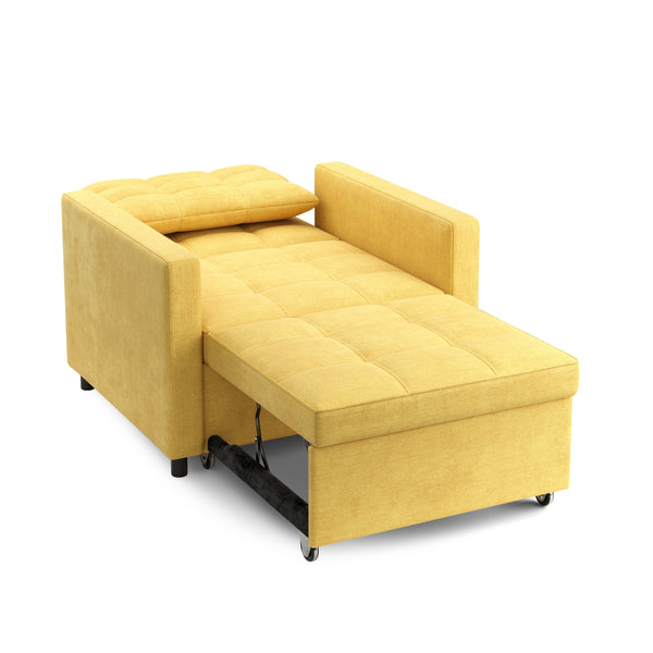 Sessel mit Schlaffunktion LINO gelb