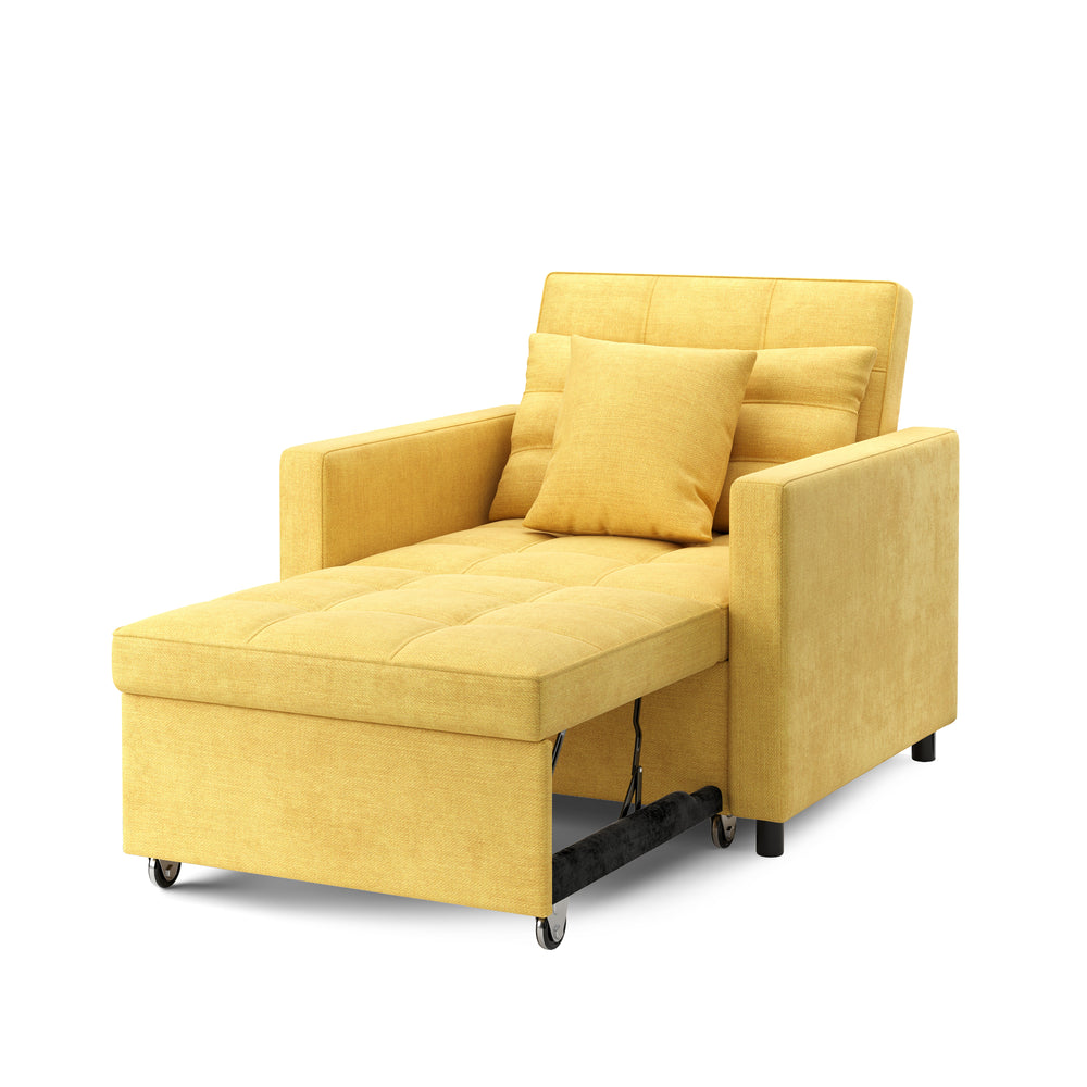 Poltrona LINO con funzione letto, gialla