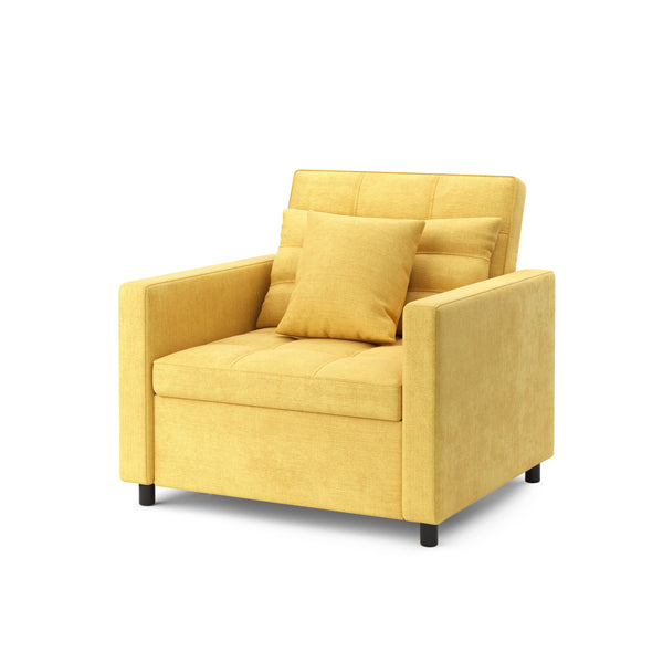 Sessel mit Schlaffunktion LINO gelb