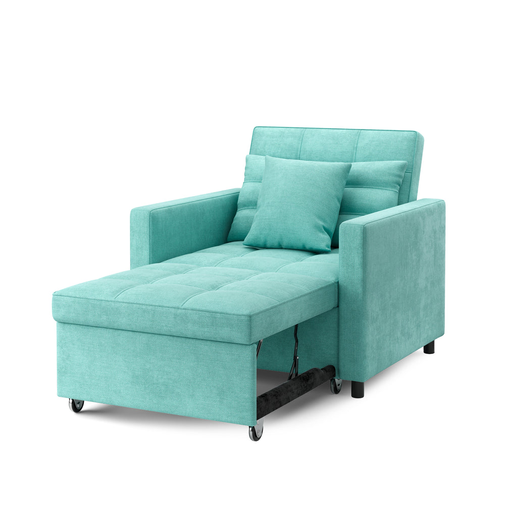 Poltrona LINO con funzione letto, turchese