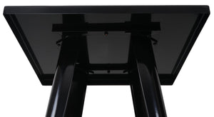 Set Stehtisch + 2x Barhocker Metall Industriedesign ~ schwarz