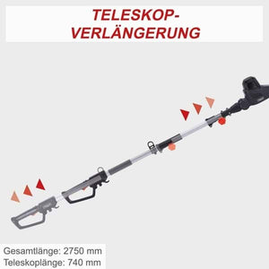 Scheppach - Elektro Teleskop Heckenschere ETHT500 Scheppach - 450mm Schnittlänge, 230 V, ausziehbar bis 2750mm
