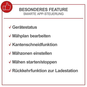 Scheppach - Mähroboter RoboCut XL600, 600 qm², 18cm Schnittbreite, 20-60 mm Schnitthöhe und Regensensor