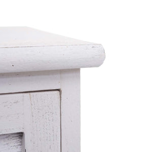 Shabby Chic Badschrank Badregal 120x27x29cm Massiv-Holz - shabby weiss