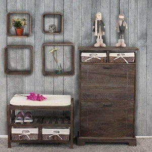 Shabby Chic Fernsehtisch Kommode weiss