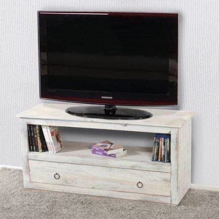 Shabby Chic Fernsehtisch Kommode weiss