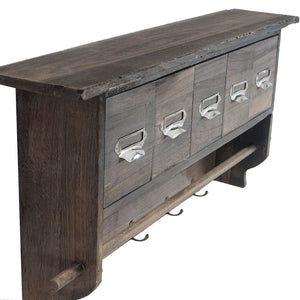 Shabby Chic Garderobe mit 5 Schubladen Vintage braun