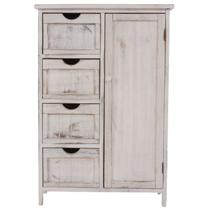 Shabby Chic Kommode 4 Schubladen ~ weiss