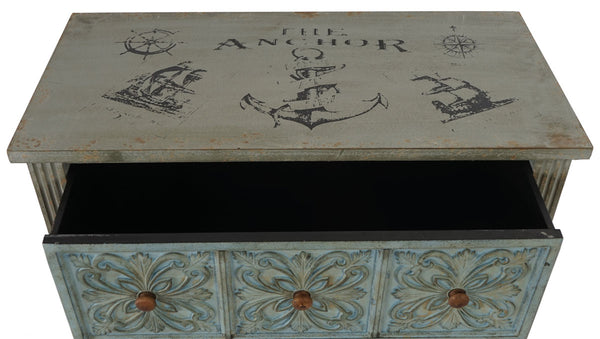 Shabby Chic Kommode Aveiro Vintage 80x79x40cm