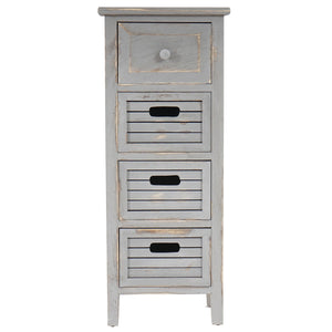 Shabby Chic Kommode Vintage grau