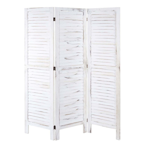 Shabby Chic Paravent 170x120cm ~ weiss
