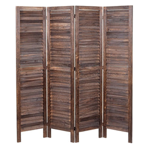 Shabby Chic Paravent 170x162cm braun