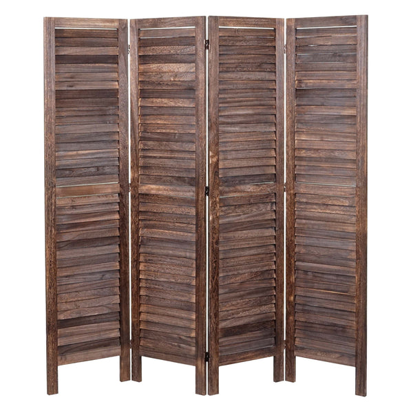 Shabby Chic Paravent 170x162cm braun