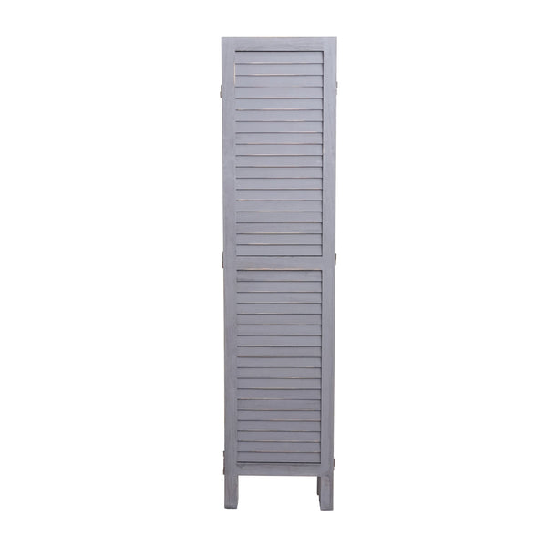Shabby Chic Paravent 170x240cm ~ dunkelgrau