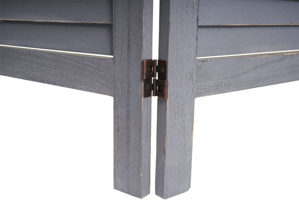 Shabby Chic Paravent 170x240cm ~ dunkelgrau