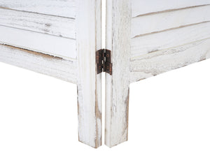 Shabby Chic Paravent Trennwand 170x162cm - weiss