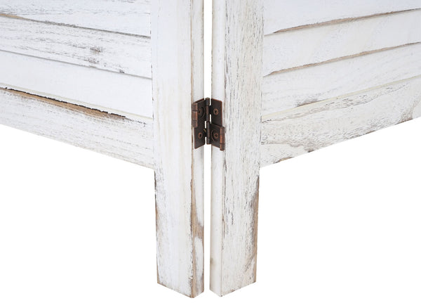 Shabby Chic Paravent Trennwand 170x162cm - weiss