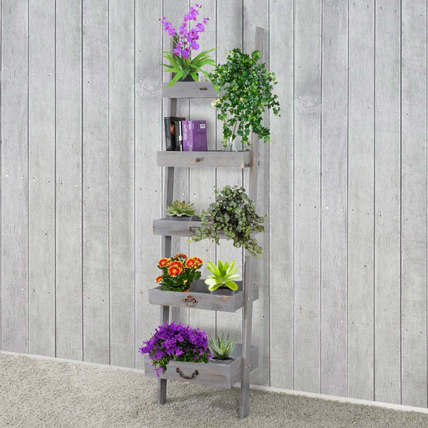 Shabby Chic Regal Blumenständer Vintage ~ grau