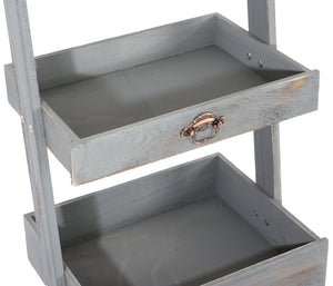 Shabby Chic Regal Blumenständer Vintage ~ grau