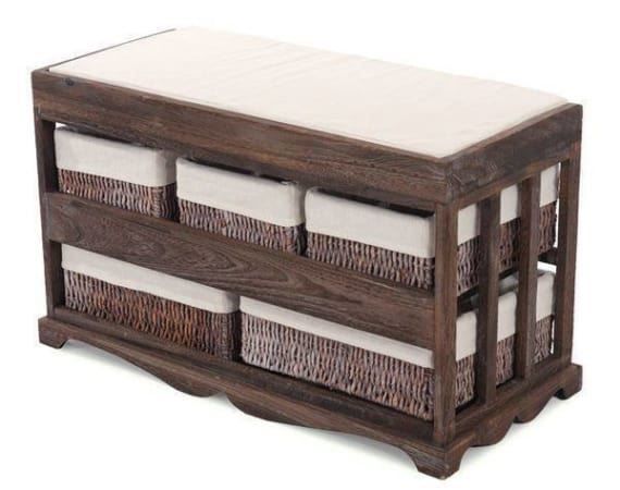 Shabby Chic Sitzbank 5 Schubladen