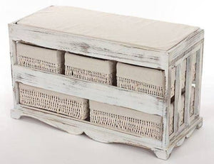 Shabby Chic Sitzbank 5 Schubladen