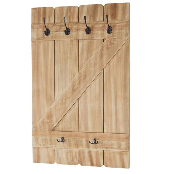 Shabby Chic Wandgarderobe 6 Haken 91x60cm Kiefer