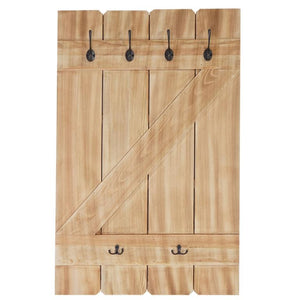Shabby Chic Wandgarderobe 6 Haken 91x60cm Kiefer