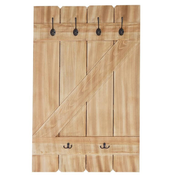 Shabby Chic Wandgarderobe 6 Haken 91x60cm Kiefer