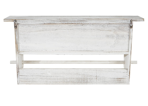 Shabby Chic Wandgarderobe mit 5 Schubladen Vintage weiss