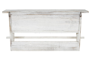 Shabby Chic Wandgarderobe mit 5 Schubladen Vintage weiss